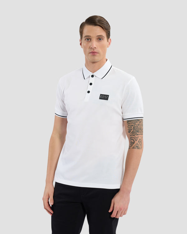 gianfranco ferre Logo Embellished Chest Polo Shirt White