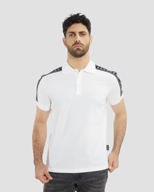 gianfranco ferre Logo Tape Sleeves Polo Shirt White