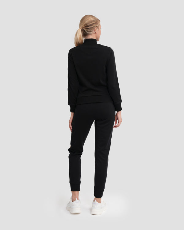 Gianfranco Ferre Logo Tape Zip-Up Tracksuit Set Black