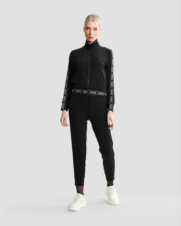 gianfranco ferre Logo Tape Zip-Up Tracksuit Set Black