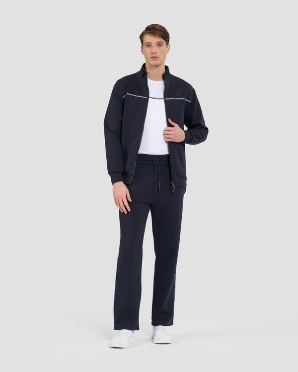 Gianfranco Ferre Logo Taped Chest Track Jacket Navy