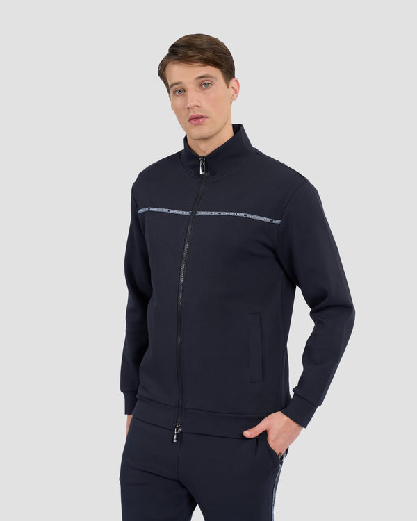 gianfranco ferre Logo Taped Chest Track Jacket Navy