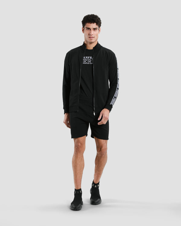 Gianfranco Ferre Logo Taper Detailed Tracksuit Jacket Black