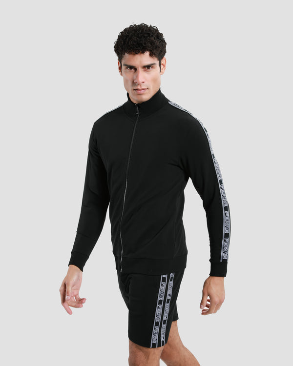 Gianfranco Ferre Logo Taper Detailed Tracksuit Jacket Black