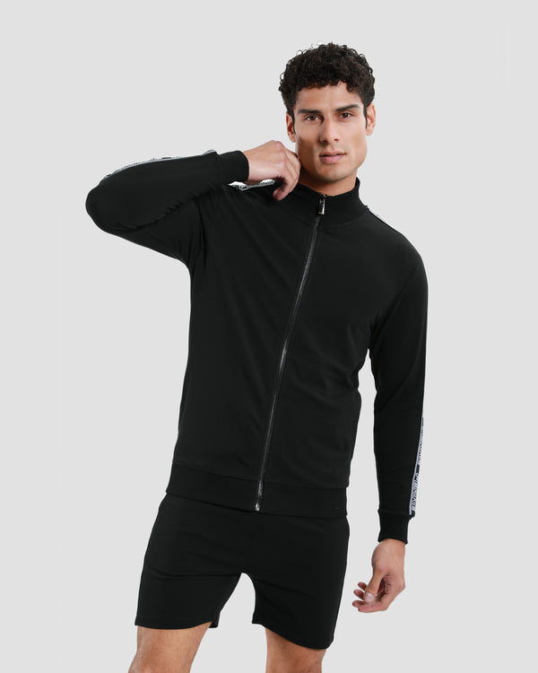 gianfranco ferre Logo Taper Detailed Tracksuit Jacket Black