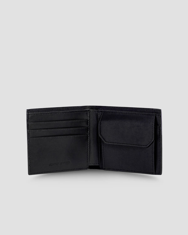 Gianfranco Ferre Metal Brand Embellished Bifold Wallet - Three Slots Black