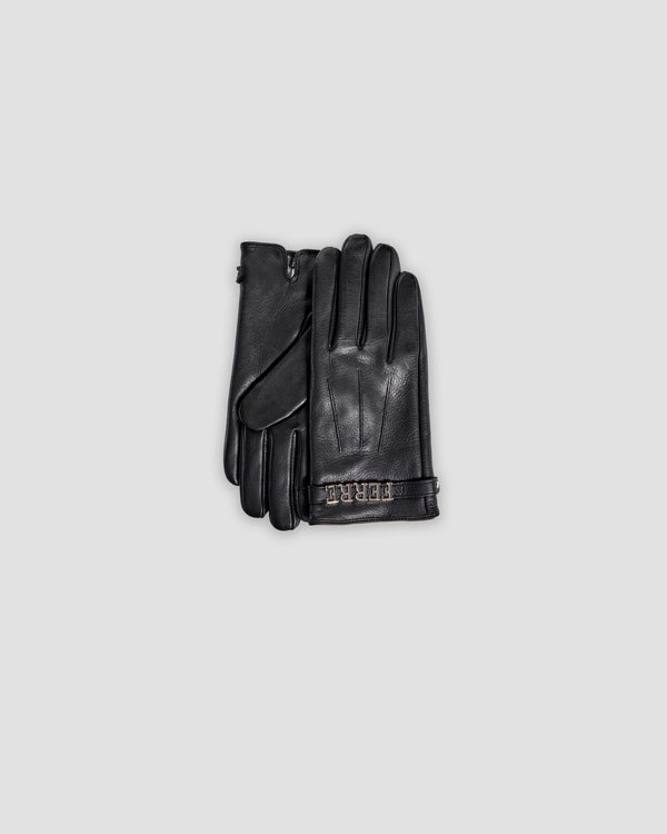 gianfranco ferre Metal Brand Embellished Gloves Black