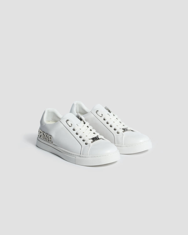 Gianfranco Ferre Metal Ferré Embellished Sneakers White