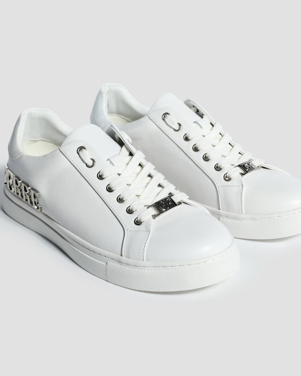 Gianfranco Ferre Metal Ferré Embellished Sneakers White