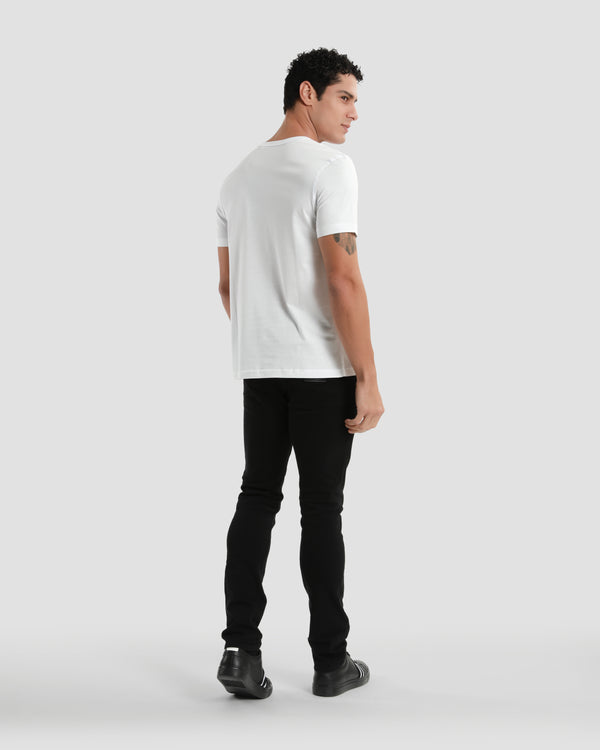 Gianfranco Ferre Metal Logo Patch Chest T-Shirt White