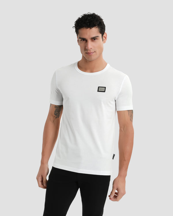 gianfranco ferre Metal Logo Patch Chest T-Shirt White