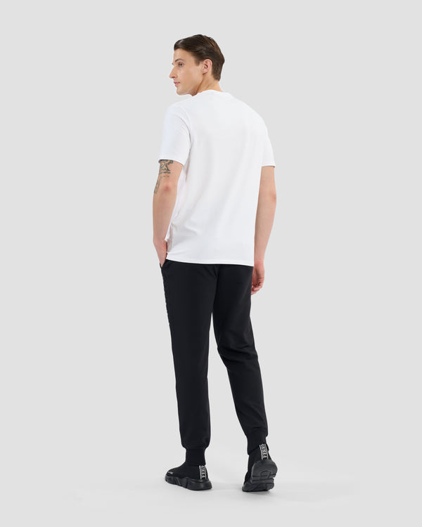 Gianfranco Ferre Metallic Brand Print Front T-Shirt White