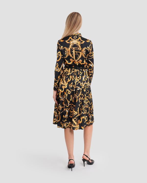 Gianfranco Ferre Minimalist Baroque Shirt Dress Multicolor