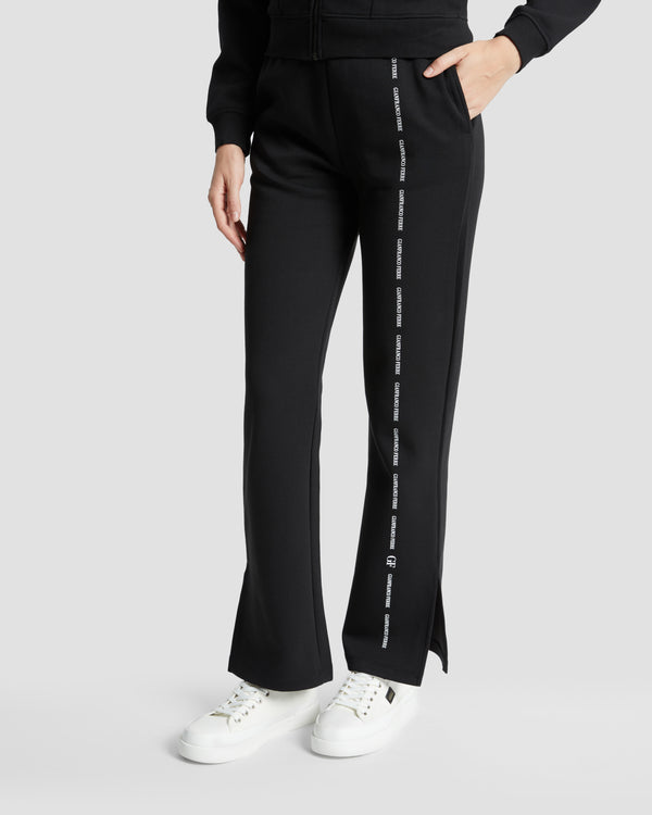 Gianfranco Ferre Minimalist Brand Print Tracksuit Set Black