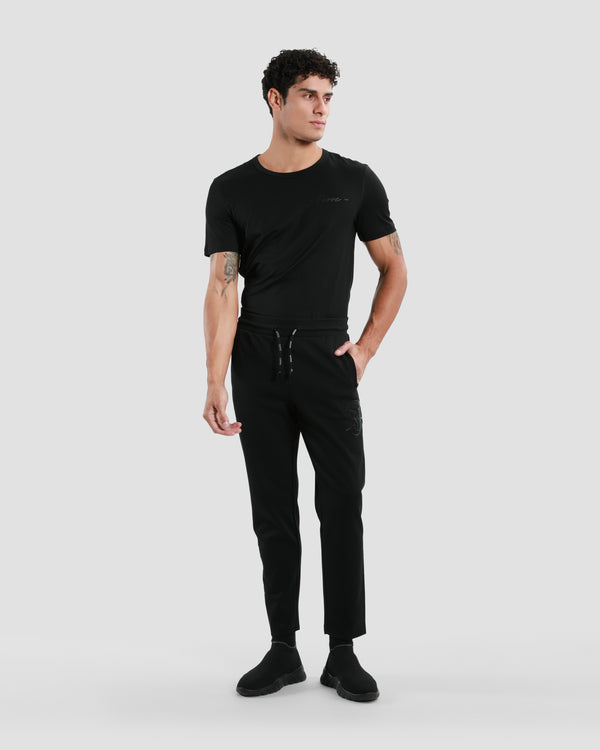 Gianfranco Ferre Monochrome Brand Detailed Track Pants Black