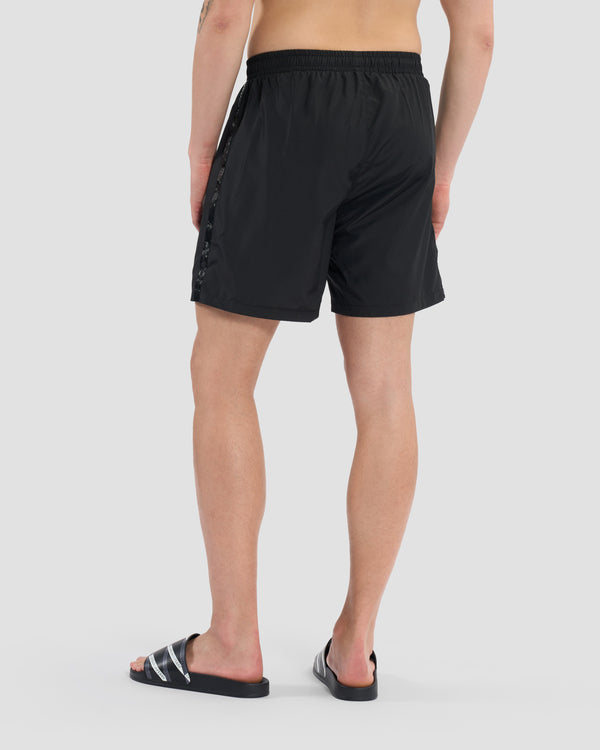 Gianfranco Ferre Monochrome Brand Taped Swim Shorts Black