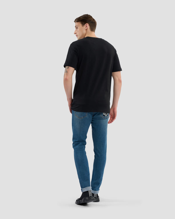 Gianfranco Ferre Monochrome Embroidered Ferré T-Shirt Black