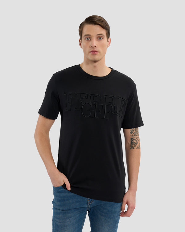 gianfranco ferre Monochrome Embroidered Ferré T-Shirt Black