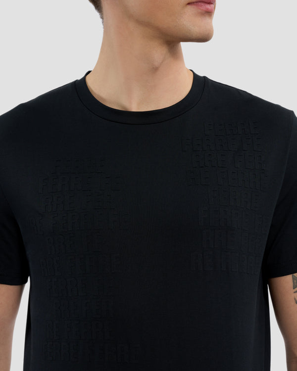 Gianfranco Ferre Monochrome Ferré Embellished T-Shirt Black