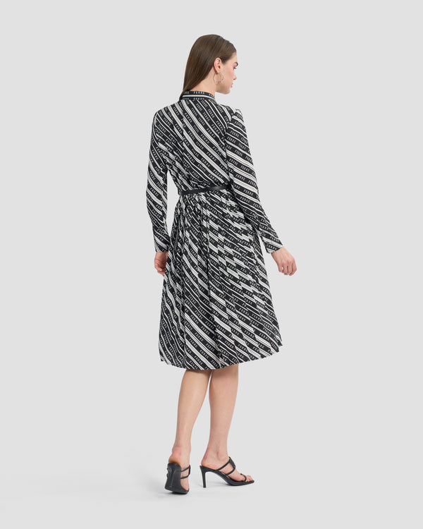 Gianfranco Ferre Monochrome Ferré Pleated Dress Black