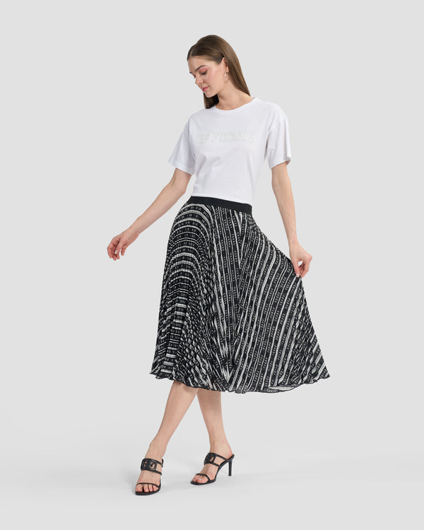 Gianfranco Ferre Monochrome Ferré Pleated Skirt Black