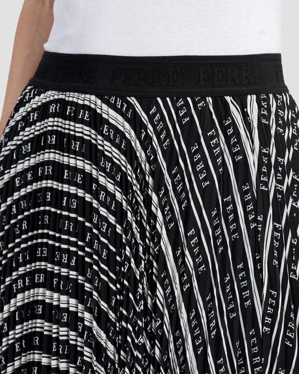 Gianfranco Ferre Monochrome Ferré Pleated Skirt Black