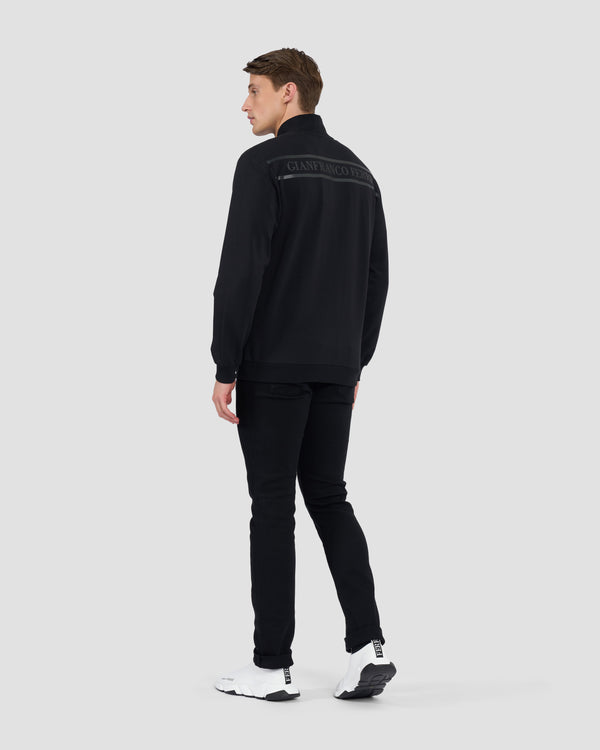 Gianfranco Ferre Monochrome GFF Printed Track Jackets Black