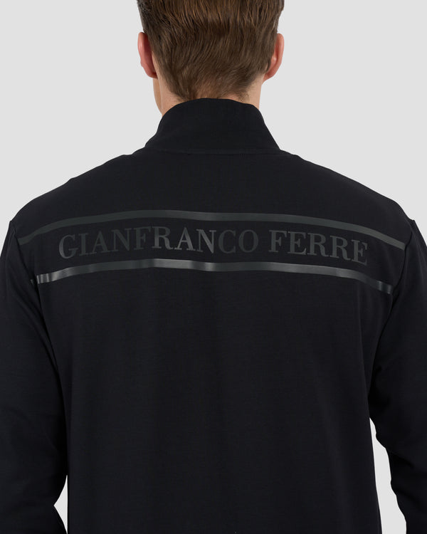 Gianfranco Ferre Monochrome GFF Printed Track Jackets Black