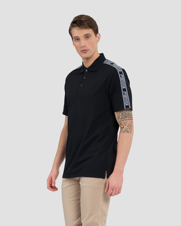 gianfranco ferre Monochrome Logo Taped Polo Shirt Black