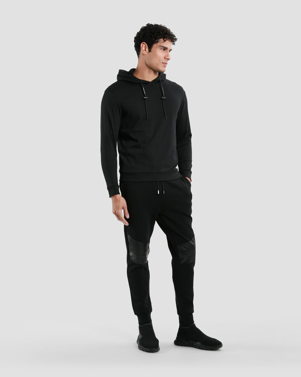 Gianfranco Ferre Monochrome Monogram Back Hoodie Black