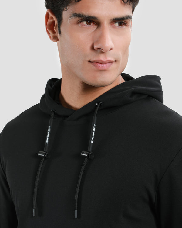 Gianfranco Ferre Monochrome Monogram Back Hoodie Black