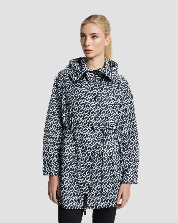 gianfranco ferre Monochrome Monogram Raincoat Black