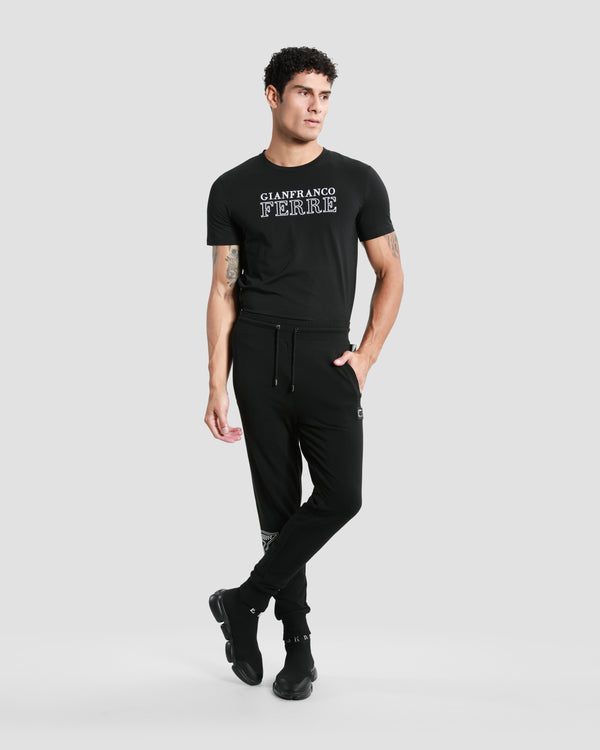 Gianfranco Ferre Monochrome Script Logo Track Pants Black