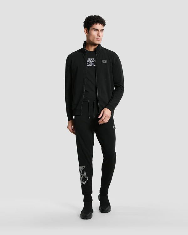 Gianfranco Ferre Monochrome Script Logo Tracksuit Jacket Black