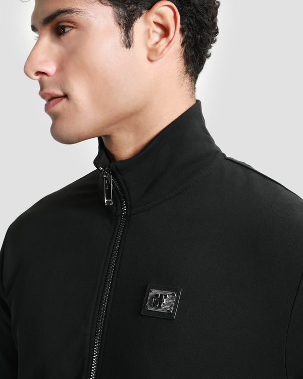 Gianfranco Ferre Monochrome Script Logo Tracksuit Jacket Black