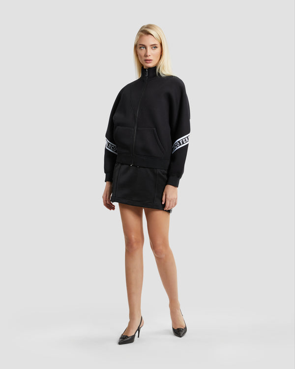 Gianfranco Ferre Monochrome Tapered Track Jacket Black