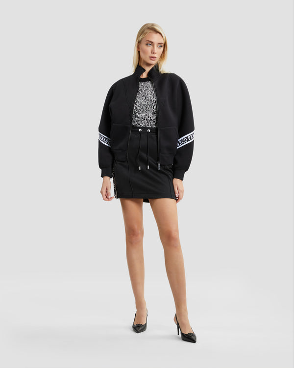 Gianfranco Ferre Monochrome Tapered Track Jacket Black