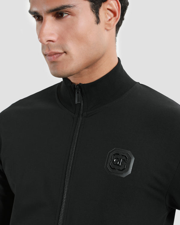 Gianfranco Ferre Monochrome Zip Tracksuit Jacket Black