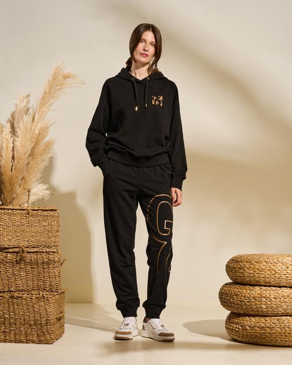 gianfranco ferre Monogram Accent Cotton Tracksuit Black
