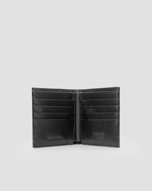 Gianfranco Ferre Monogram Bi-fold Wallet Black White