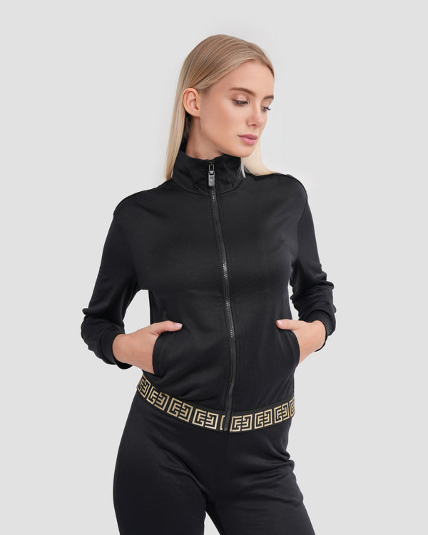 Gianfranco Ferre Monogram Labyrinth Tracksuit Set Black