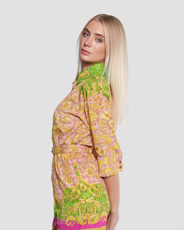 Gianfranco Ferre Multi-Colored Baroque Mini Dress Multicolor