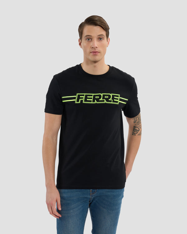 gianfranco ferre Neon Ferré Embroidered T-Shirt Black