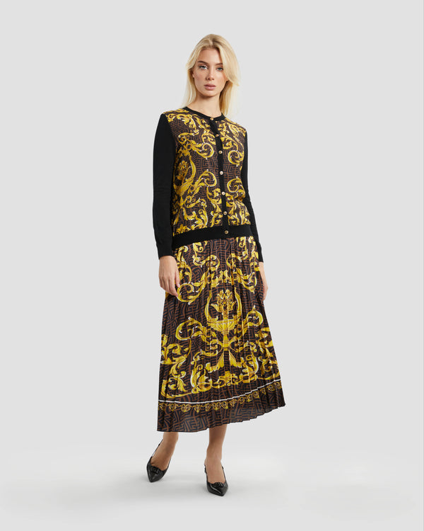 Gianfranco Ferre Oriental Baroque Patterned Cardigan Multicolor