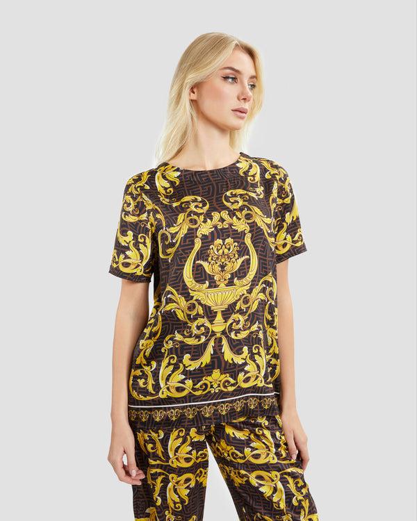 gianfranco ferre Oriental Baroque Patterned Top Multicolor