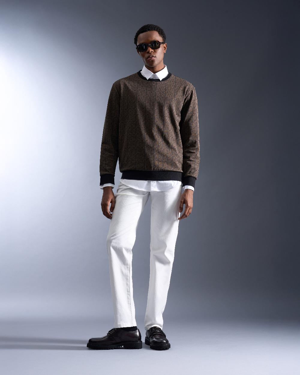 Gianfranco Ferre Oriental GFF Monogram Sweatshirt Brown