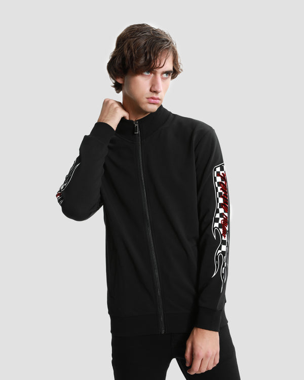 gianfranco ferre Printed Sleeve Tracksuit Jacket Black