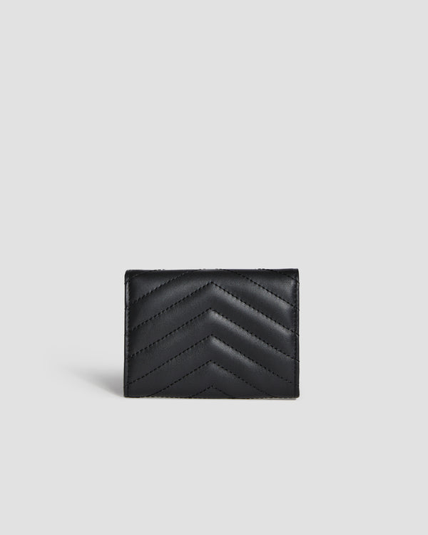 Gianfranco Ferre Quilted Elegance Leather Wallet Black