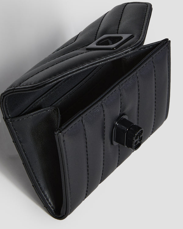 Gianfranco Ferre Quilted Elegance Leather Wallet Black