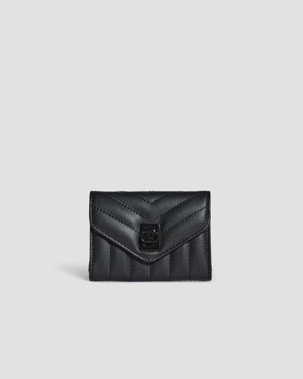 gianfranco ferre Quilted Elegance Leather Wallet Black